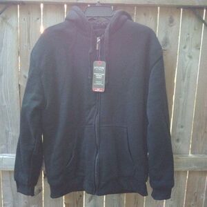 Rustic Ridge Hooded Jacket Super Thick & Warm Winter Black Men's Medium